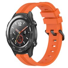 Per Huawei Watch 2 Cinturino Slicone a strisce concave da 20 mm (arancione)