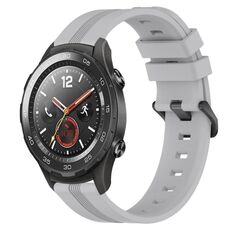 Per Huawei Watch 2 Cinturino Slicone a strisce concave da 20 mm (grigio)