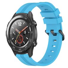 Per Huawei Watch 2 Cinturino Slicone a strisce concave da 20 mm (blu cielo)