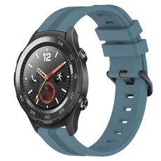 Per Huawei Watch 2 Cinturino Slicone a strisce concave da 20 mm (Rock Cyan)