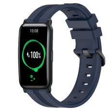 For Honor Watch ES 20mm Cinturino in silicone a strisce concave (blu navy)