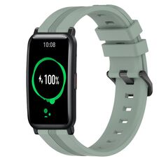 For Honor Watch ES Cinturino Slicone a strisce concave da 20 mm (verde grigiastro)