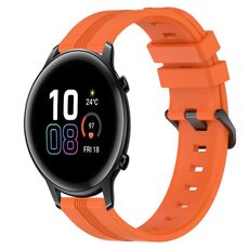 Per Honor MagicWatch 2 42mm 20mm Cinturino in silicone a strisce concavo (arancione)
