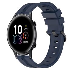 Per Honor MagicWatch 2 42mm 20mm Cinturino in silicone a strisce concavo (blu navy)