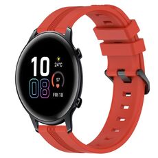 Per Honor MagicWatch 2 42mm 20mm Cinturino in silicone a strisce concavo (rosso)