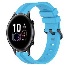 Per Honor MagicWatch 2 42mm 20mm Cinturino in silicone a strisce concavo (cielo blu)