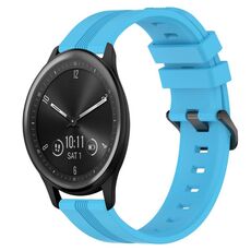 Per Garmin Vivomove Sport 20mm cinturino in silicone a strisce concave (cielo blu)