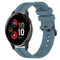 Per Garmin Venu 2 Plus cinturino in silicone a strisce concave da 20 mm (Rock Cyan)