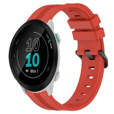 Per Garmin Forerunner 158 Cinturino in silicone a strisce concave da 20 mm (rosso)