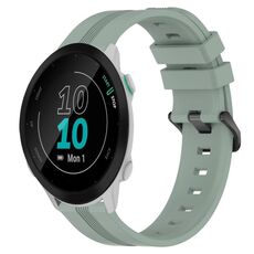 Per Garmin Forerunner 158 Cinturino in silicone a strisce concave da 20 mm (verde grigiastro)