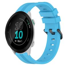 Per Garmin Forerunner 55 Cinturino in silicone a strisce concave da 20 mm (blu cielo)
