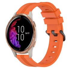 Per cinturino in silicone a strisce concave da 20 mm Garmin Venu (arancione)