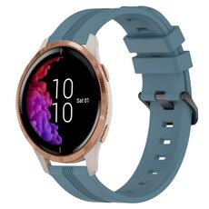 Per cinturino in silicone a strisce concave da 20 mm Garmin Venu (Rock Cyan)