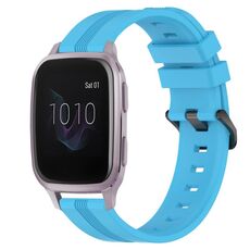 Per Garmin Venu SQ 20mm cinturino in silicone a strisce concave (cielo blu)