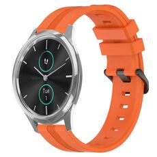 Per Garmin Garmin Move Luxe Cinturino in silicone a strisce concave da 20 mm (arancione)