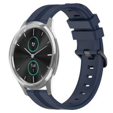Per Garmin Garmin Move Luxe Cinturino in silicone a strisce concave da 20 mm (blu navy)