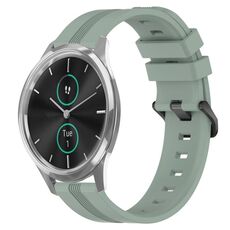 Per Garmin Garmin Move Luxe Cinturino in silicone a strisce concave da 20 mm (verde grigiastro)