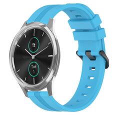 Per Garmin Garmin Move Luxe Cinturino in silicone a strisce concave da 20 mm (azzurro cielo)