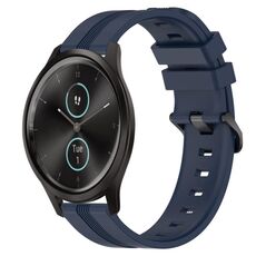 Per Garmin Garmin Move Style Cinturino in silicone a strisce concave da 20 mm (blu navy)