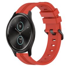 Per Garmin Garmin Move Style Cinturino in silicone a strisce concave da 20 mm (rosso)
