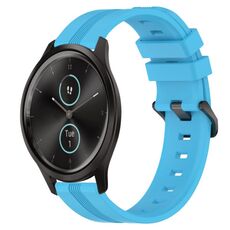 Per Garmin Garmin Move Style Cinturino in silicone a strisce concave da 20 mm (azzurro cielo)