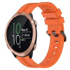 Per Garmin Forerunner 645 Music Cinturino in silicone a strisce concave da 20 mm (arancione)