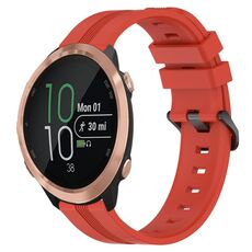 Per Garmin Forerunner 645 Music Cinturino in silicone a strisce concave da 20 mm (rosso)