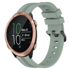 Per Garmin Forerunner 645 Music Cinturino in silicone a strisce concave da 20 mm (verde grigiastro)