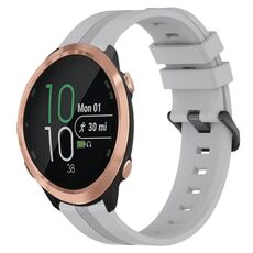 Per Garmin Forerunner 645 Music Cinturino in silicone a strisce concave da 20 mm (grigio)
