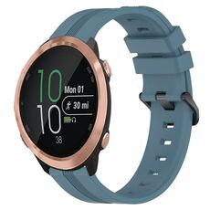 Per Garmin Forerunner 645 Music Cinturino in silicone a strisce concave da 20 mm (Rock Cyan)