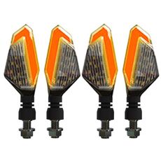 MK-236 4pcs 22LED moto V linea bicolore luce di svolta segnale angolo luce (giallo rosso)