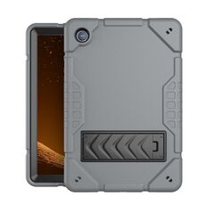 Custodia per tablet PC ibrida in silicone con supporto per armatura per Samsung Galaxy Tab A8 (grigio nero)