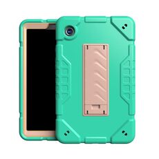Per Samsung Galaxy Tab A9 Armor Holder Custodia per tablet ibrida in silicone per PC (verde menta e oro)