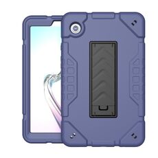 Custodia per tablet PC ibrida in silicone con supporto per armatura per Samsung Galaxy Tab A9 (blu navy nero)