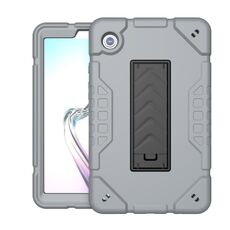 Custodia per tablet PC ibrida in silicone con supporto per armatura per Samsung Galaxy Tab A9 (grigio nero)
