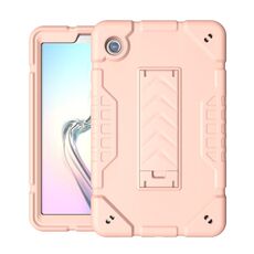 Custodia per tablet PC ibrida in silicone con supporto per armatura per Samsung Galaxy Tab A9 (oro rosa)