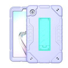 Custodia per tablet PC ibrida in silicone con supporto per armatura per Samsung Galaxy Tab A9 (viola verde menta)