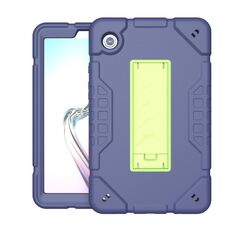 Custodia per tablet PC ibrida in silicone con supporto per armatura per Samsung Galaxy Tab A9 (giallo blu scuro verde)