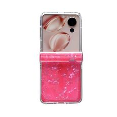 Custodia per telefono con texture a conchiglia perlata per Honor Magic V Flip in tre pezzi (rossa)