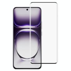 Per OPPO Reno12 Global Edge Glue 9H HD Pellicola in vetro temperato con bordo curvo 3D (Nero)