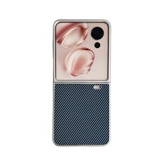 Per Honor Magic V Flip Custodia pieghevole per telefono in Kevlar in pelle in fibra di carbonio (azzurro)