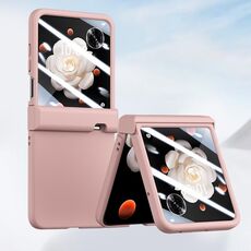 Per Honor Magic V Flip Custodia per telefono antiurto integrata in tre fasi per PC Skin Feel (rosa)