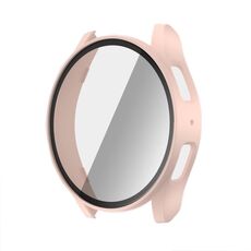 Per Samsung Galaxy Watch 7 40mm PC + custodia protettiva per orologio integrata con pellicola temperata (rosa)