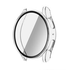 Per Samsung Galaxy Watch 7 40mm PC + custodia protettiva per orologio integrata con pellicola temperata (trasparente)