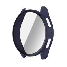 Per Samsung Galaxy Watch 7 40mm PC + custodia protettiva per orologio integrata con pellicola temperata (blu notte)
