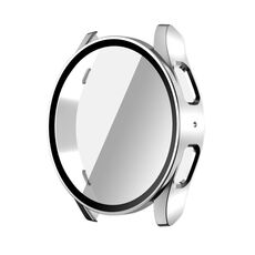 Per Samsung Galaxy Watch 7 40mm PC + custodia protettiva per orologio integrata con pellicola temperata (argento)