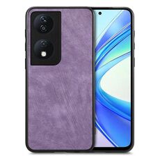 Custodia per telefono con cover posteriore per PC in pelle vintage per Honor X7b (viola)