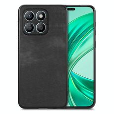 Custodia per telefono con cover posteriore per PC in pelle vintage per Honor X8b (nera)