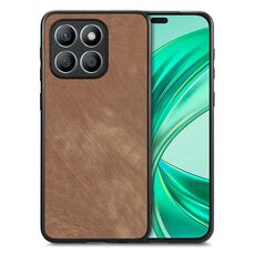 Custodia per telefono con cover posteriore per PC in pelle vintage per Honor X8b (marrone)