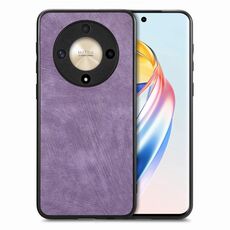 Custodia per telefono con cover posteriore per PC in pelle vintage per Honor X9b (viola)